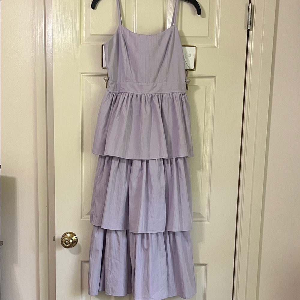 Lavender Tiered Kids Dress